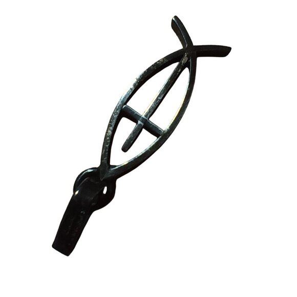 Vintage Christian Charm Pendant Ichthus Fish Symbol .925 Sterling Silver 6/8" - Picture 3 of 4